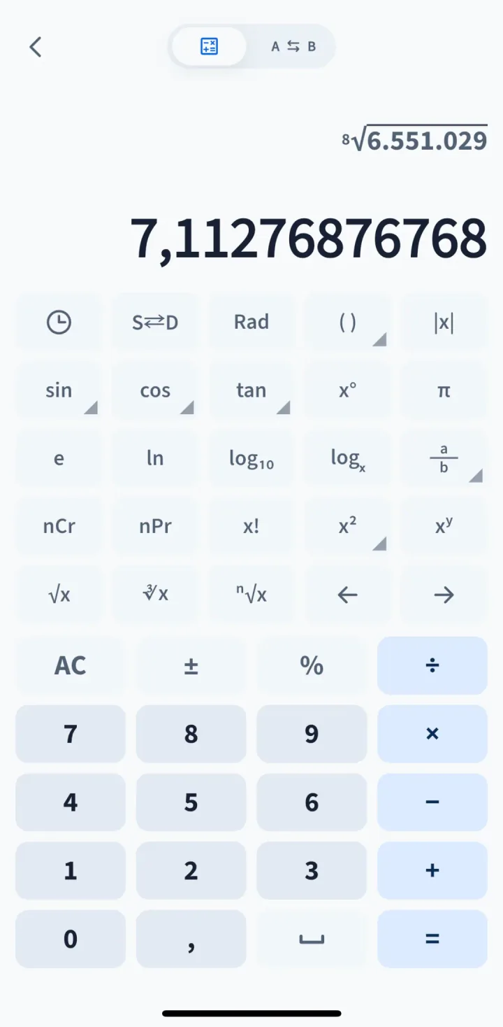 Scientific calculator
